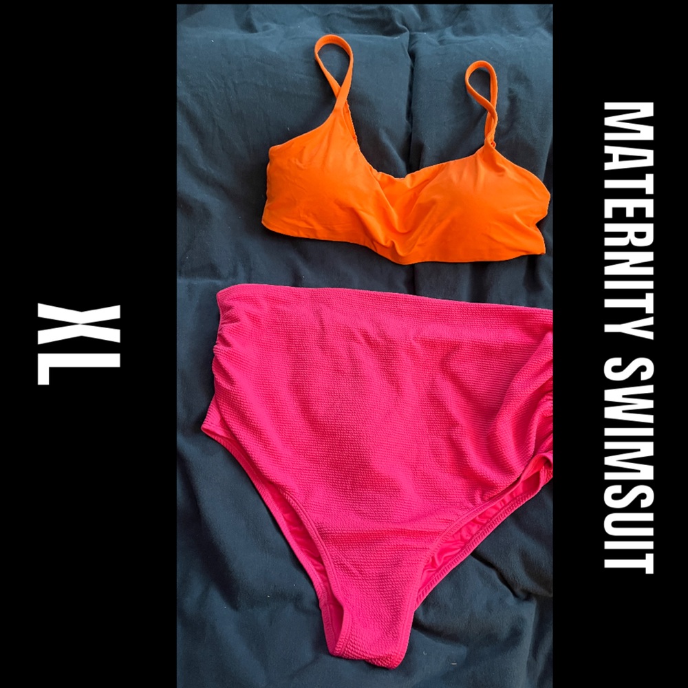 Maternity over bump bikinis